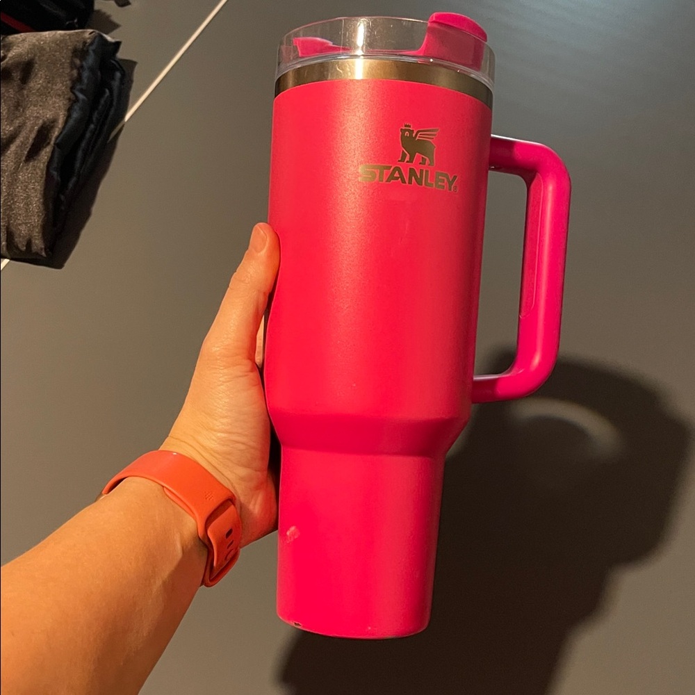 Stanley Bright Pink Travel Mug with Handle